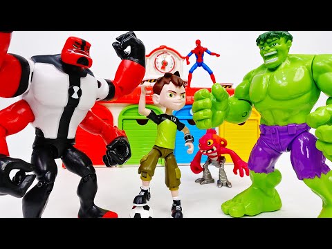 Avengers Hulk And Ben 10! Whose Team Would Win This Football Match? #ToyMartTV