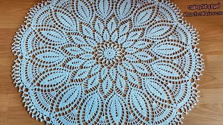 مفرش العيد 🎈مفرش كروشيه دائري كبير (مدور ) شيك وسهل جدا Circular crochet doily