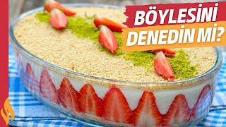 Kaşık Kaşık Yemek İsteyeceğiniz Borcamda Magnolia Tatlısı 🍓 20 Dakikada Hazır! 🤩 Resimi