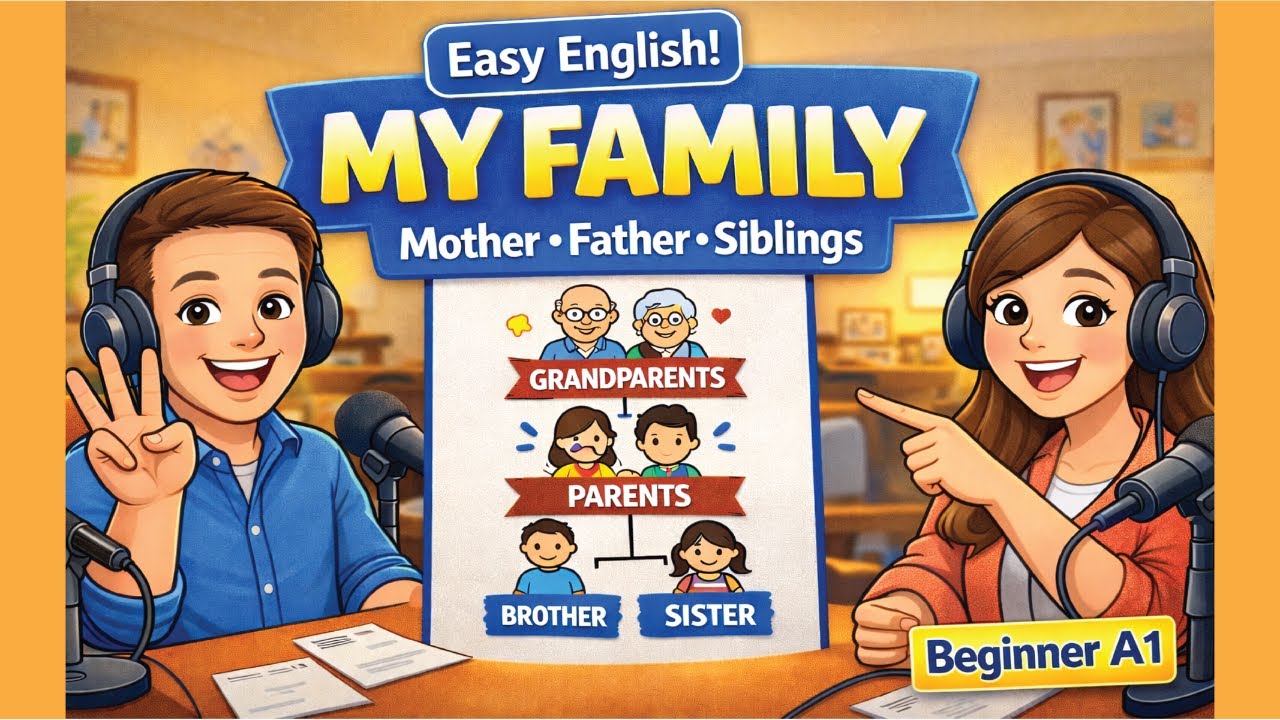 How to Talk About Your Family in English | Mother, Father & Siblings (A1) | EasyTalk English