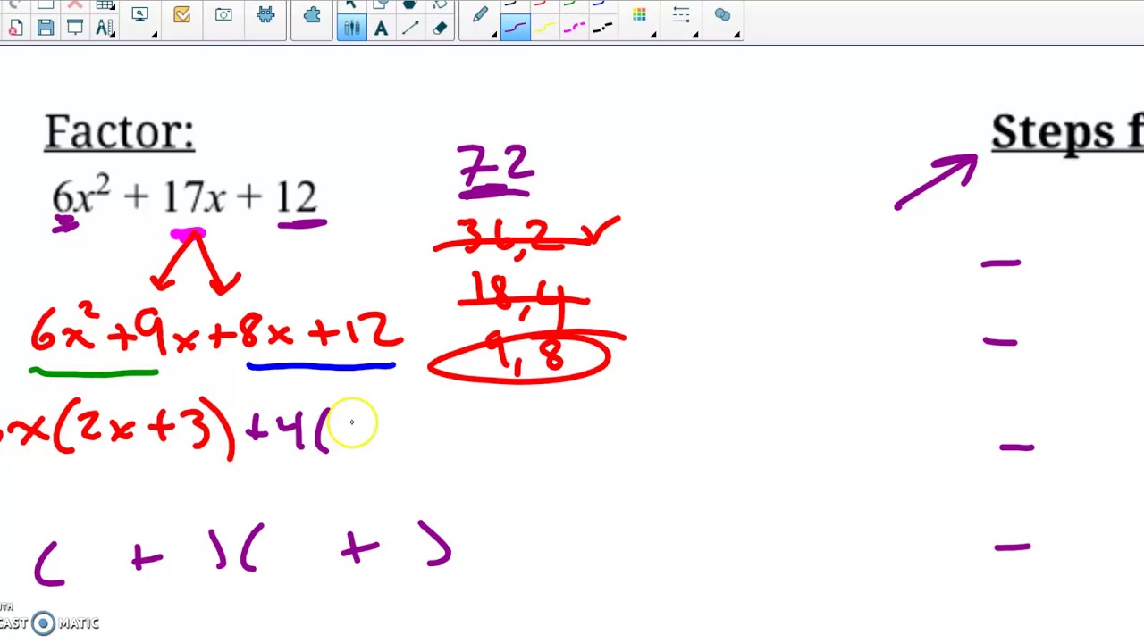 Factoring Quadratics Video - YouTube