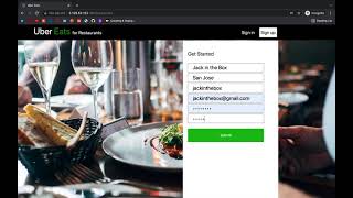 Uber Eats Clone Demo