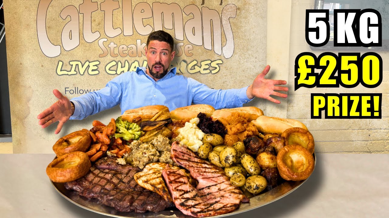 There’s £250 on the table if you can finish this 11lb Sunday Roast at Cattlemen’s in Record time!