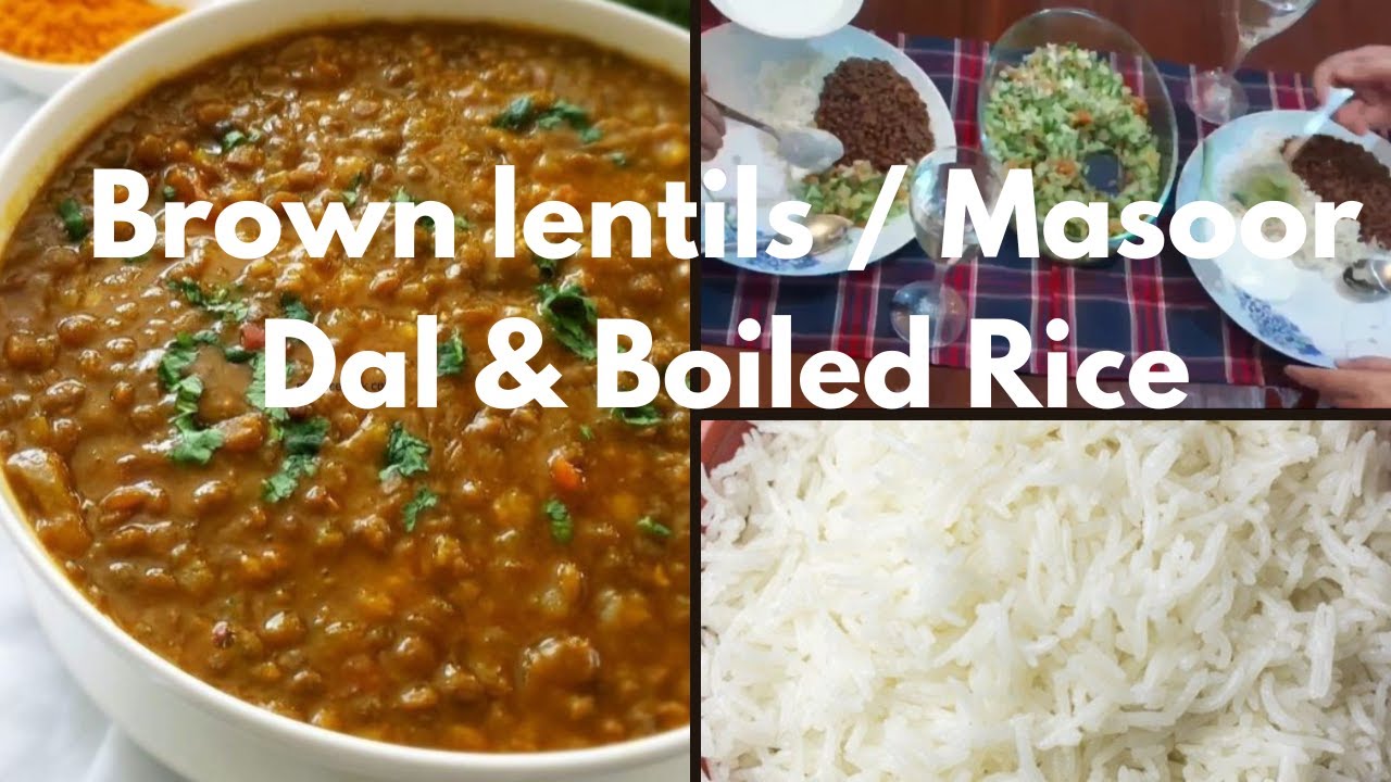 Plant BasedProtein Lentils (Brown Lentils Recipe Masoor Dal Boiled