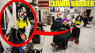 IF YOU EVER SEE A CLOWN BARBERSHOP, DO NOT GET A HAIRCUT FROM THEM! (THEY TRIED TO SHAVE OUR HEADS)