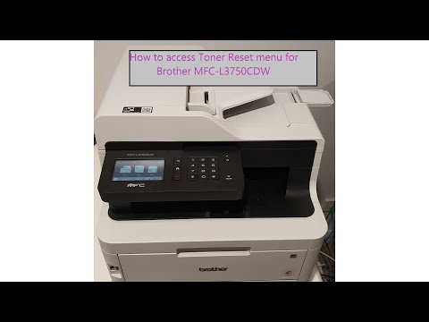 Brother MFC-L3750CDW  - How to easily access the Toner Reset menu