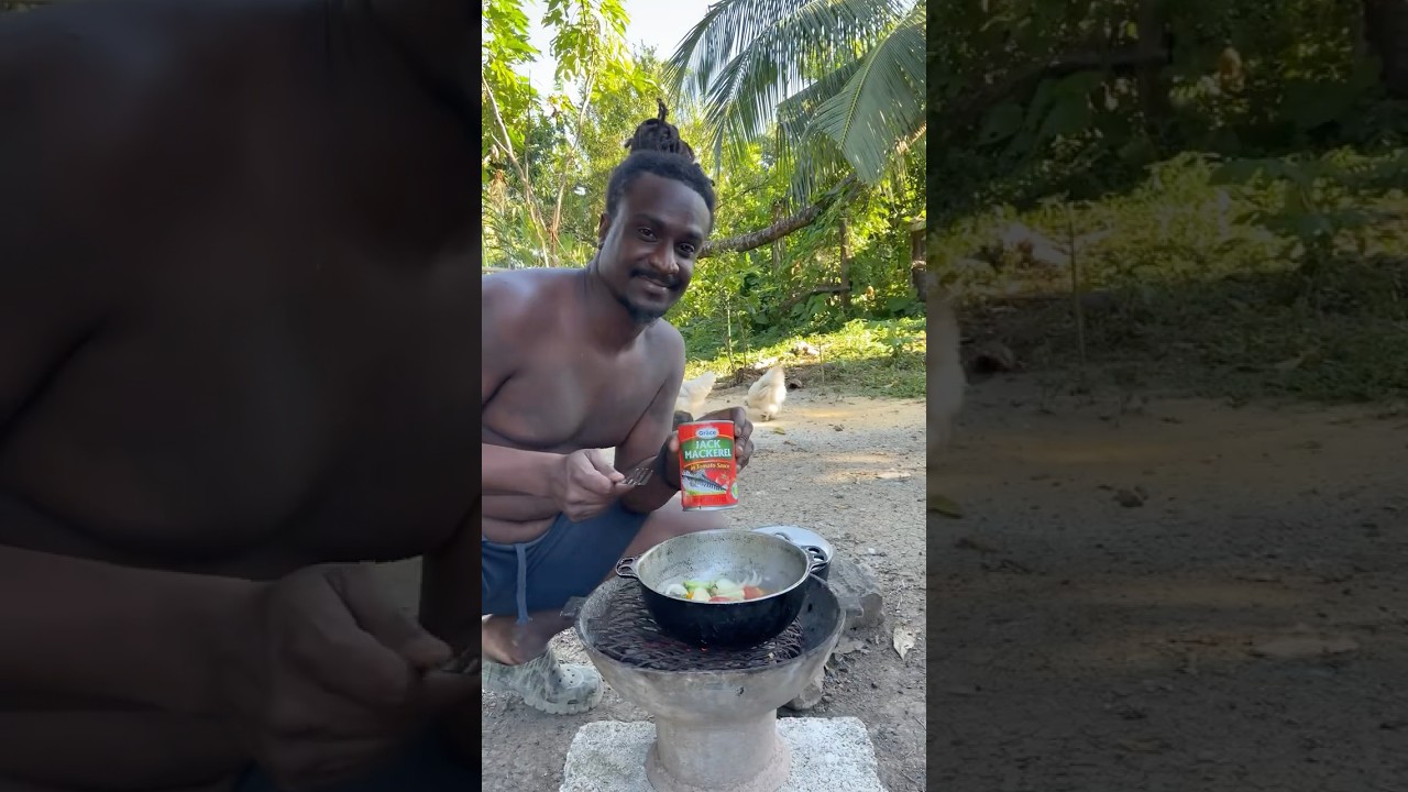 Outdoor Cooking Jamaica | Jamaican Tin Mackerel 