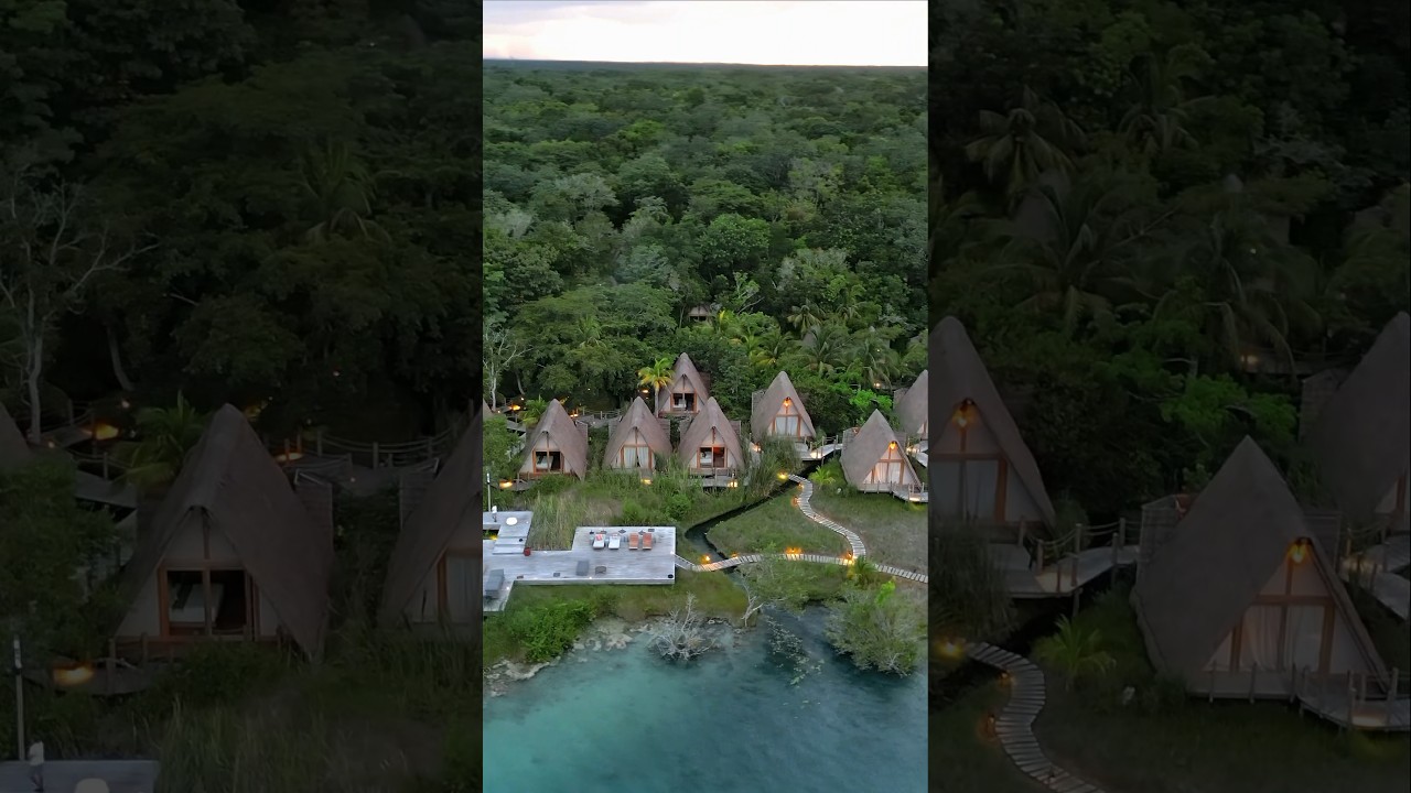 The BEST hotel jungle experience without being in the jungle! Our Habitas Bacalar 😍🛖