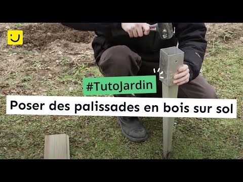 [Tuto Jardin] Poser des palissades en bois sur sol - Ooreka.fr