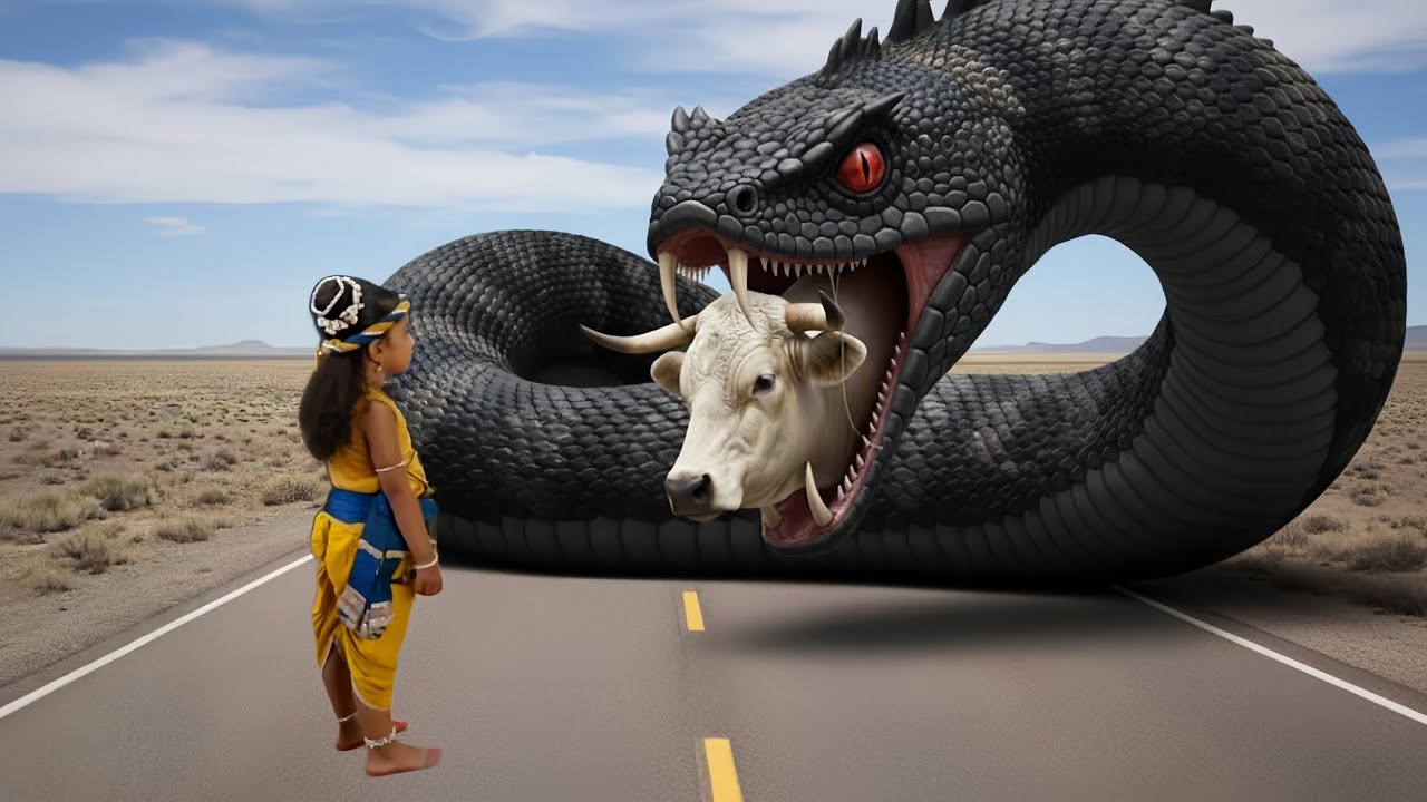 जब कान्हा खुद भीड़ गए गाय को बचाने के लिए भयानक अजगर से | यशोमती मईया के नंदलाला | Krishan Leela