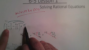 6 5 Lesson 1 Solving Rational Equations