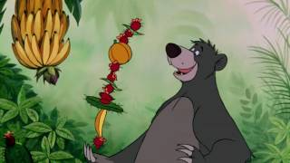 Video thumbnail of "Baloo synger: ”Det Rent Og Skært Nødvendige”  Disney Klassiker Danmark"