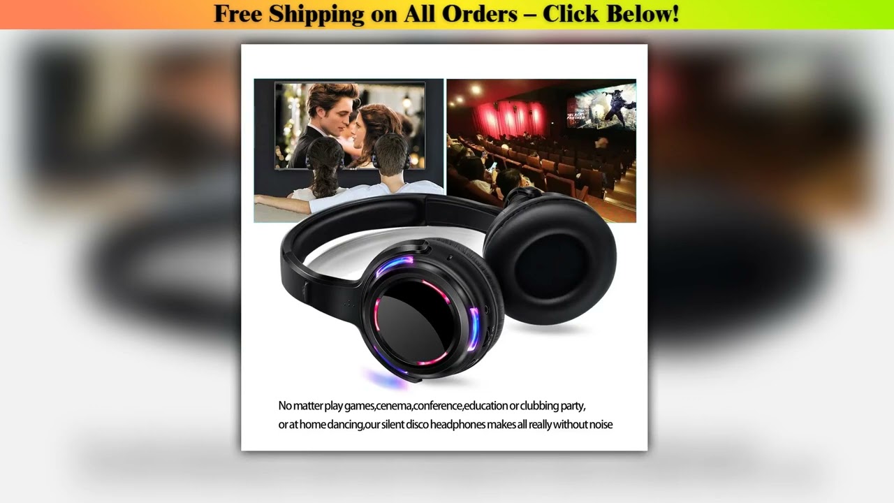UHF RF Silent Disco Headphones Wireless DJ Headset 5 Pcs and 1 Transmitter 500m Distance Wholesale