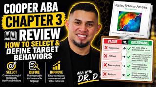 Information Cooper ABA Chapter 3 Review | How to Select & Define Target Behaviors | ABA with Dr. D Guide