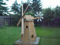 wooden homemade garden windmill by laszlo