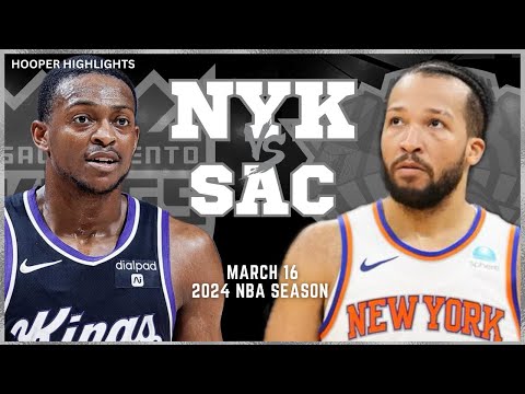 New York Knicks vs Sacramento Kings Full Game Highlights | Mar 16 | 2024 NBA Season