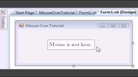 VB.NET - Mouse Hover & Mouse Leave - Tutorial - Roylyn Andrews