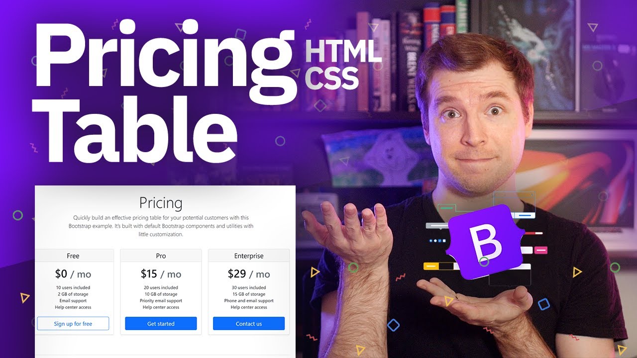 Pricing Table HTML, CSS | Bootstrap 5