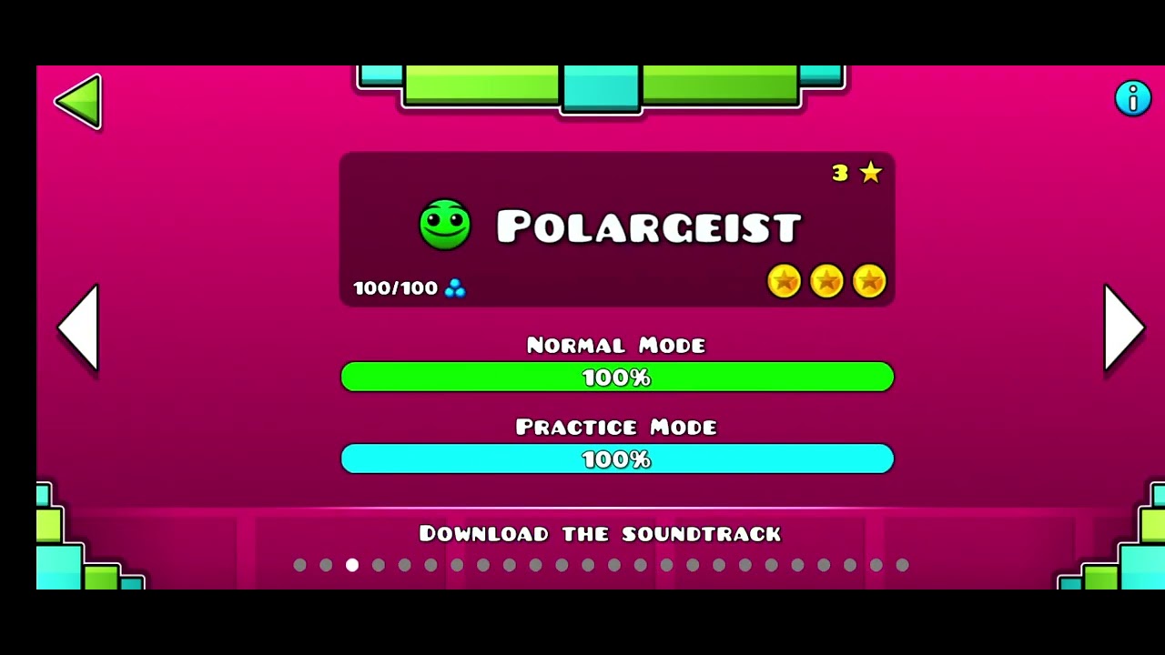 First 6 geometry dash levels completed practice and normal mode with ...