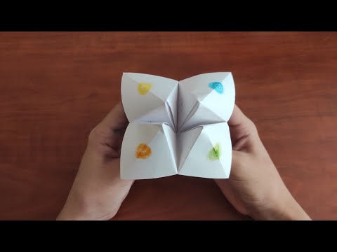 How To Make a Paper Fortune Teller / Easy Origami / Paper Game