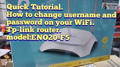 Quick Tutorial: How to change username and password. Tp-link router. Model ENO20-F5
