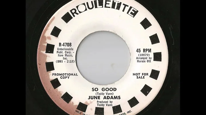 June Adams - So Good (Roulette)