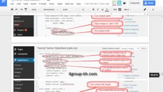 Wordpress# Design Body & Content  in WordPress Twenty Twelve