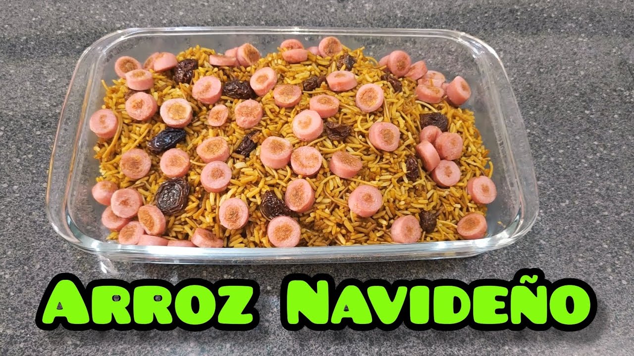 ARROZ NAVIDEÑO con pocos ingredientes - YouTube
