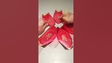 Red envelope diy handmade festive lanterns, don’t throw away used red envelopes, turn waste into t
