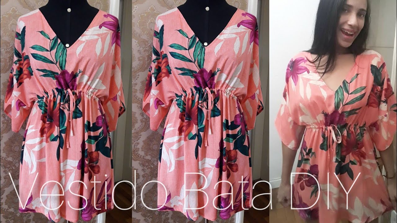 Diy- Vestidinho Bata 'estilo Kimono' FÁCIL