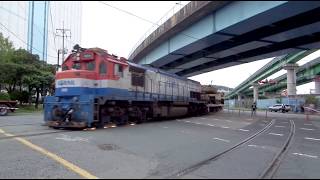 US military equipment trains passing Uam Line Korea (m1a2 abrams)