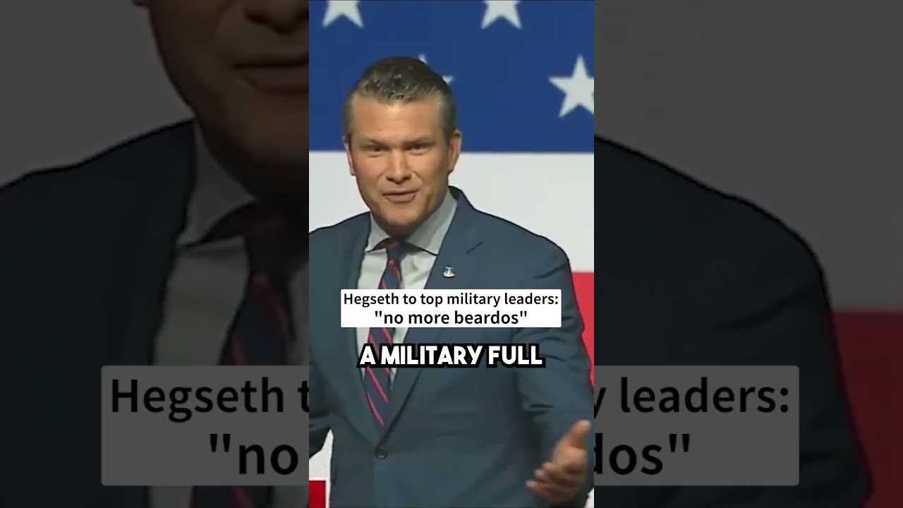 Pete Hegseth calls TOP MILITARY LEADERS together, rants about beards and grooming standards #shorts