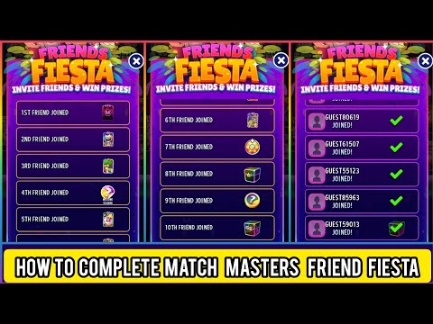 How To Complete Your Friend Fiesta 😍😍 Friend Fiesta Complete Trick 💪💪 Match Masters Tips And Tricks