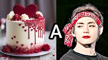 Comment your name first letter 💌 and see your favourite BTS v and see your cake 🎂#viralvideo 