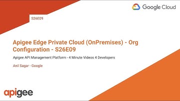 Apigee Edge Private Cloud (OnPremises) - Organization Setup - Configuration - S26E09