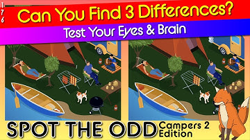 Brain break - Campers part 2 | find 3 differences | How good are your eyes? Quiz Fall Games