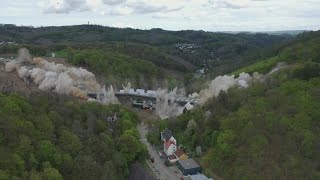 Aerial shots of demolition of German motorway bridge | AFP