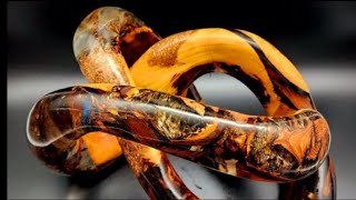 "Infinity Boa" wood and resin power carving, resin art demonstration by Dan Preece.  Artforour.org