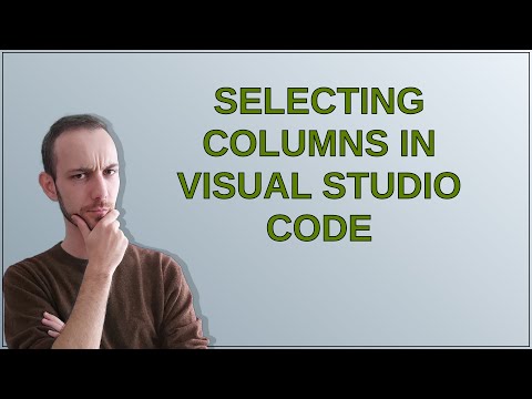 Selecting columns in Visual Studio Code