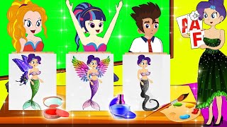 Equestria Girls And Friends Go To School Colorful |  Princess Life Stories Hilarious Animation