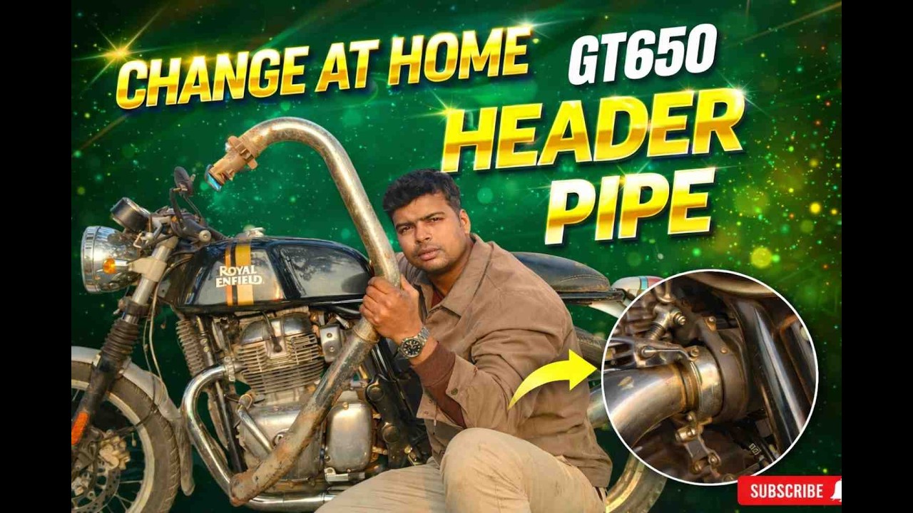 Continental GT 650 Header Change at Home 🛠️🔥| Full DIY Process #gt650   #exhaustsound #royalenfield