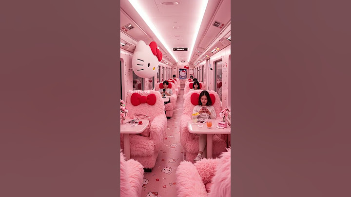 Hello Kitty Themed  train 🎀 Would you like to ride? #train #hellokitty #cute #funny