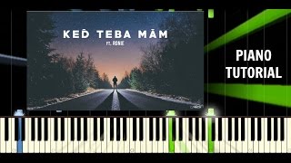 DJ Wich - Keď teba mám ft. Ronie - Piano EASY Tutorial - Synthesia