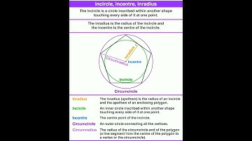 Incircle, Incentre, Inradius #mathematics