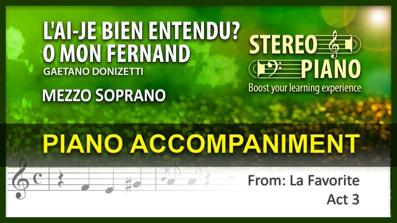 O mon Fernand Karaoke / Donizetti / Mezzo soprano YouTube