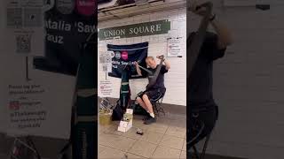 Nerotai Hazeirim נרותי הזעירים on musical saw #musicalsaw #subwaymusician #hanukkah #busker