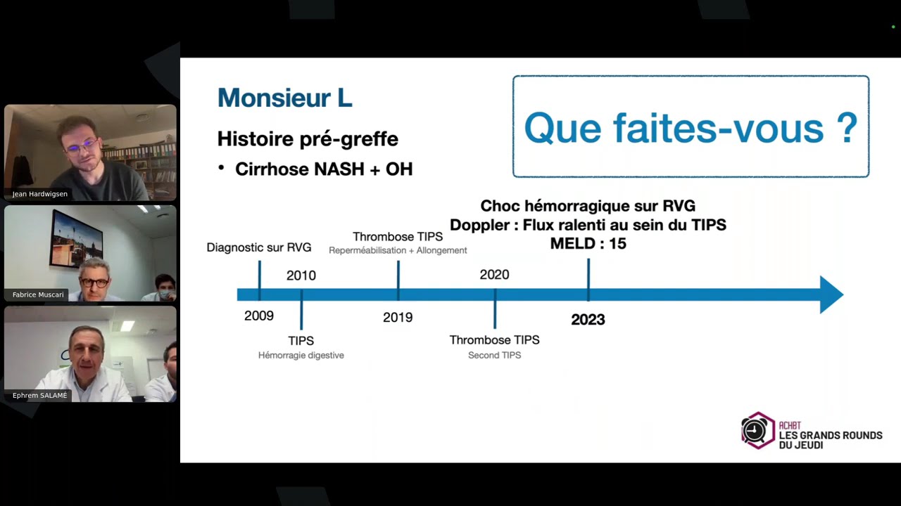 ACHBPT - GR16 : " Thrombose récidivante de TIPS, hémorragie et septicémie "