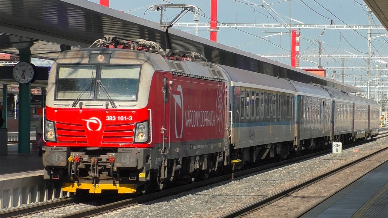 Vlaky + hlášení Pardubice hlavní nádraží - 9.5.2024 / Czech Trains at Pardubice Main Station