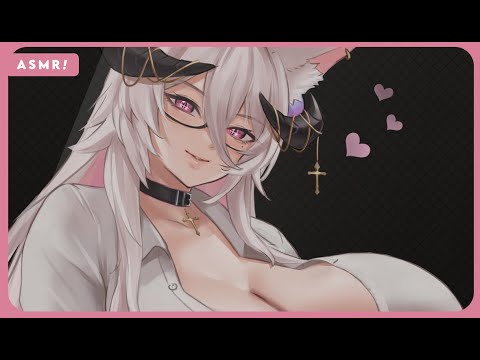 ASMR | Cozy wolf mommy cleans your ears and puts you to bed 🤍