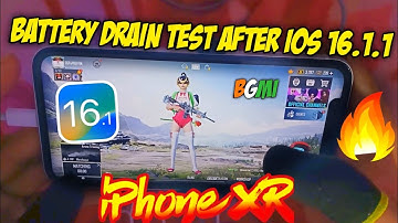iPhone XR BGMI Battery Drain Test After iOS 16.1.1 🔥100% to 0%